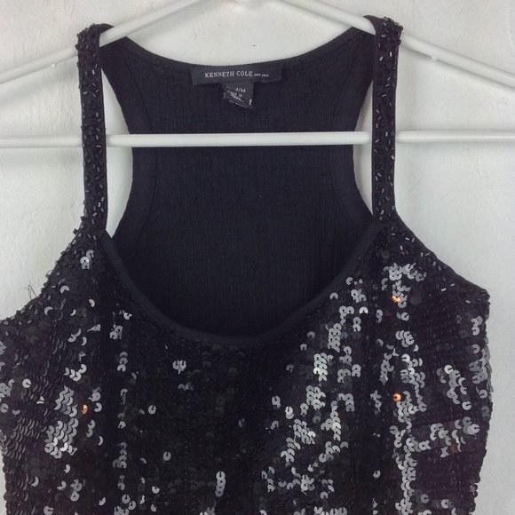 Black Kenneth Cole sequined top - Picture 4 of 6